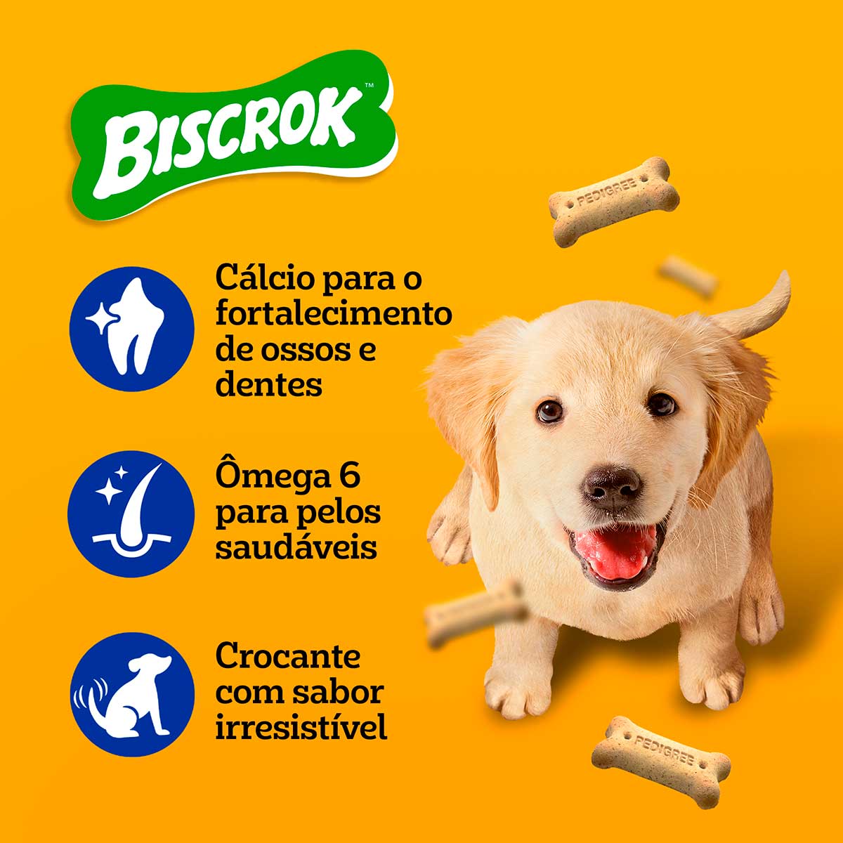 Biscoito Pedigree Biscrok para Cães Filhotes 300 g