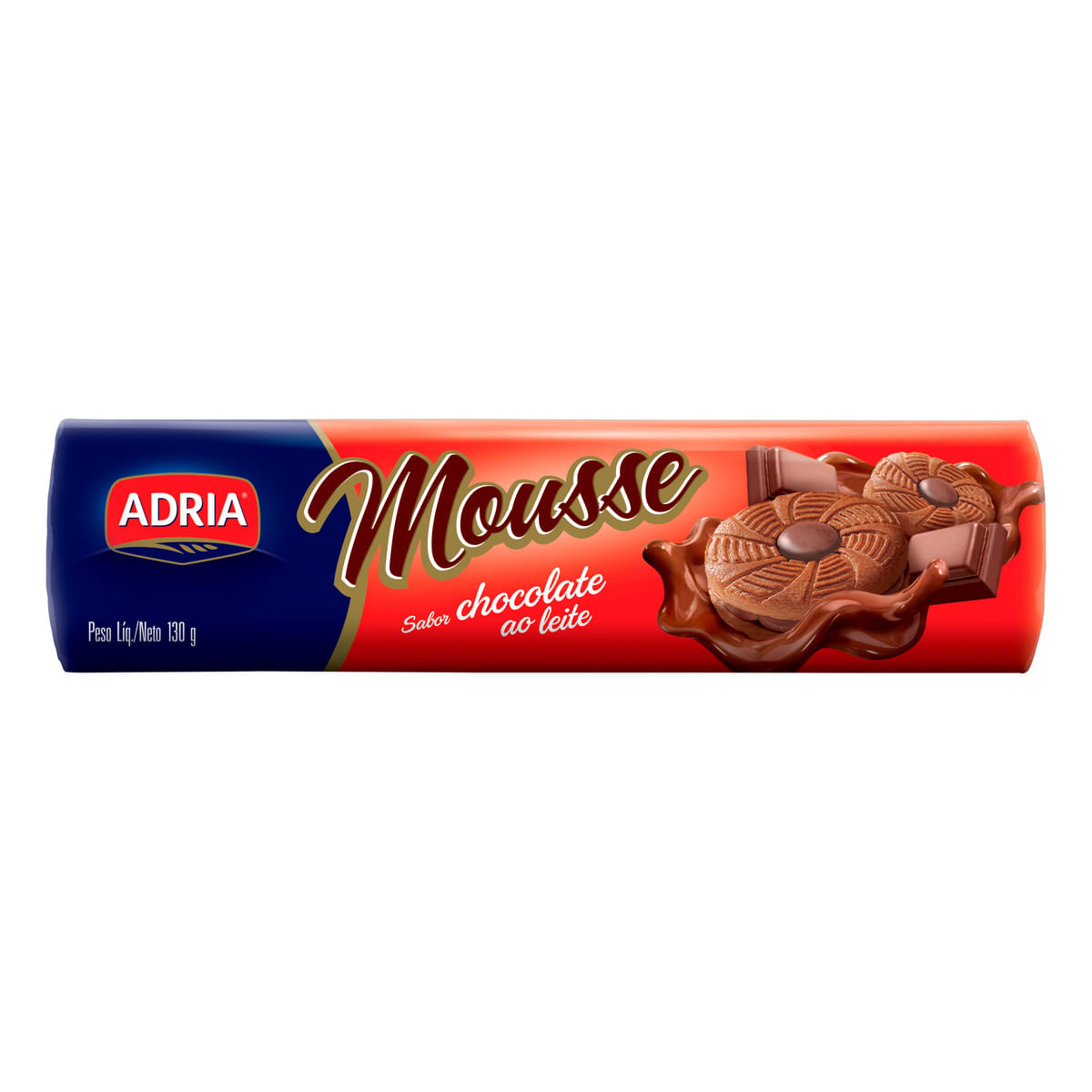 Biscoito Recheio Chocolate ao Leite Adria Mousse 130g