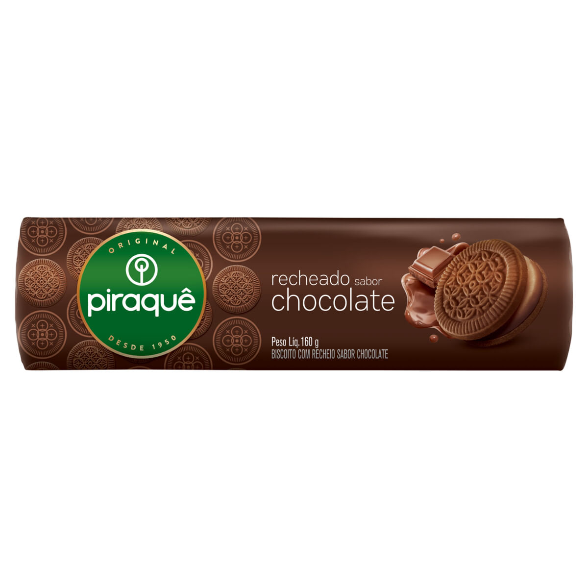 Biscoito Recheio Chocolate Piraquê 160g