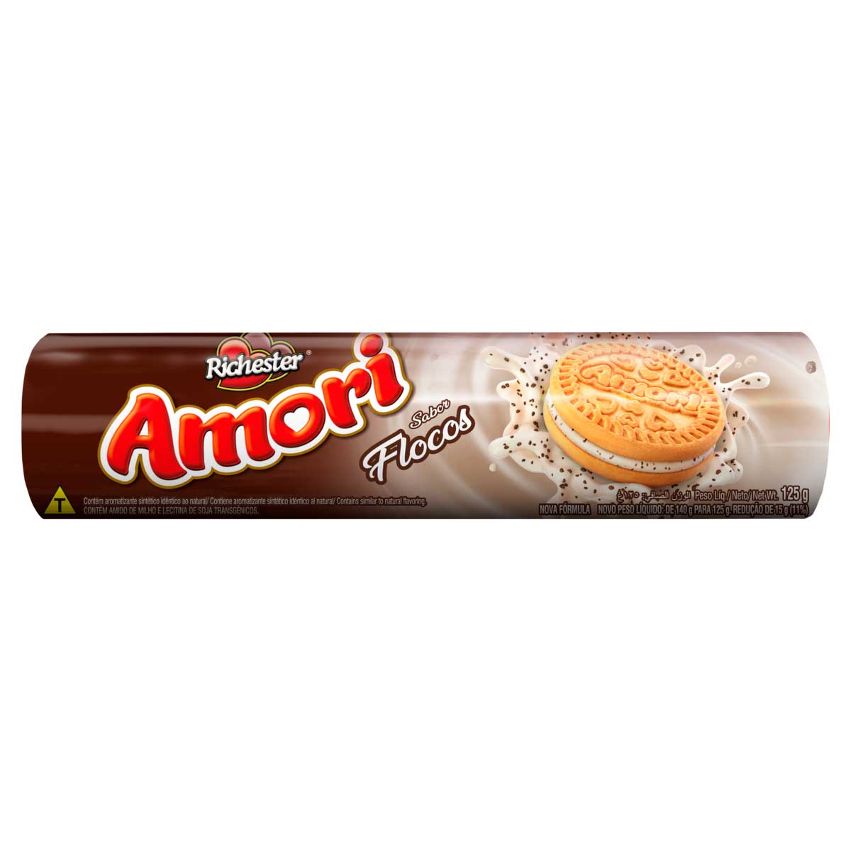 Biscoito Recheado de Flocos Richester Amori 125g