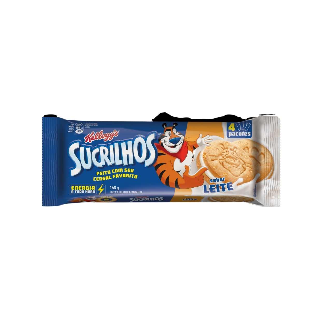 Biscoito Recheio Leite Kellogg&apos;s Sucrilhos Pacote 168 g