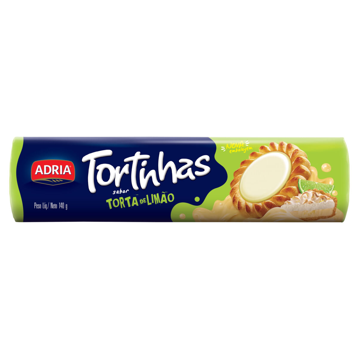 Biscoito Recheio Torta de Limão Adria Tortinhas 140g