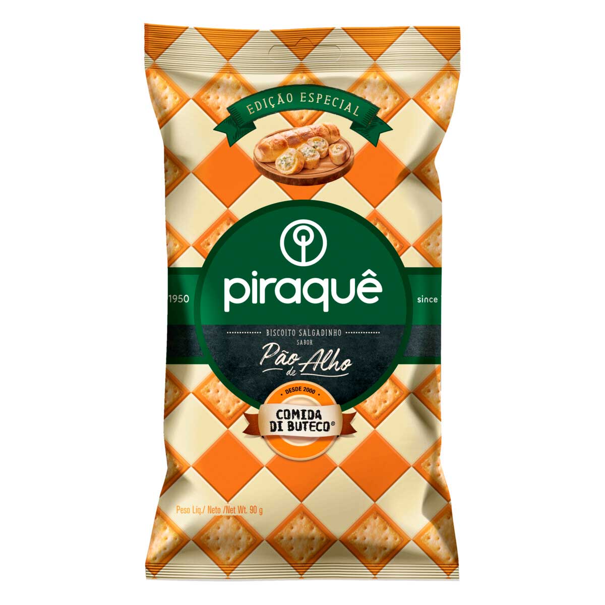 Biscoito Aperitivo Piraquê Pão De Alho 90 g