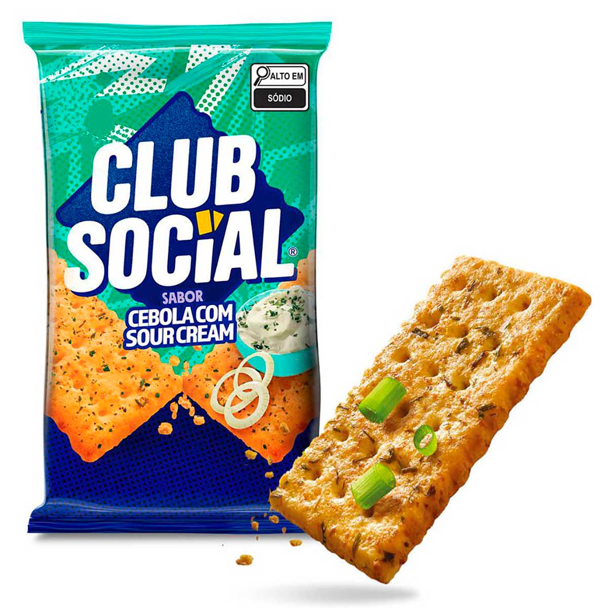 Biscoito Salgado Club Social cebola com sour cream 141g