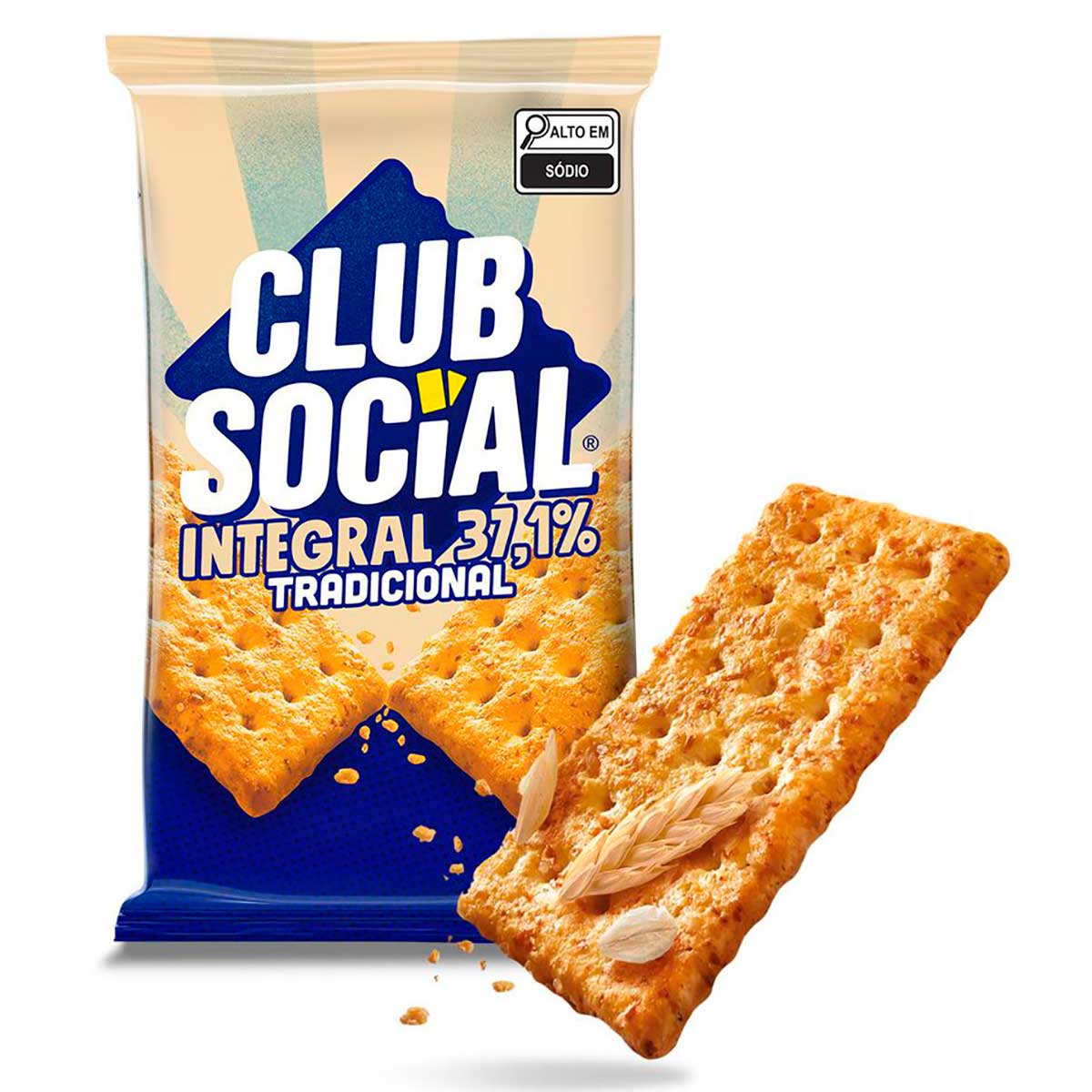 Biscoito Salgado Club Social integral multipack 144g