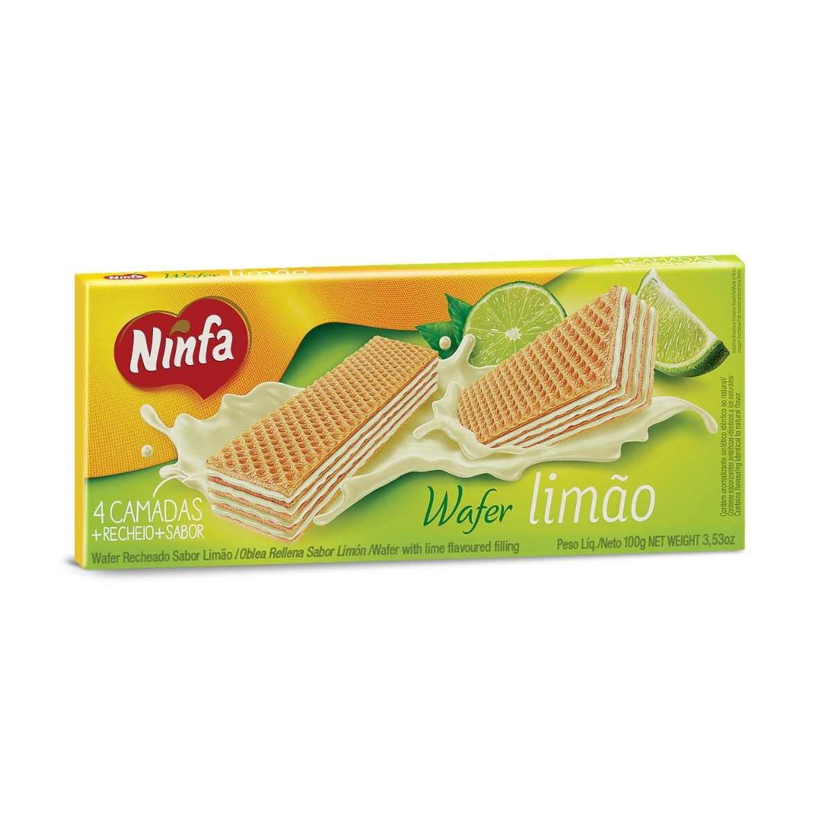 Biscoito Wafer Ninfa Limão 100 g