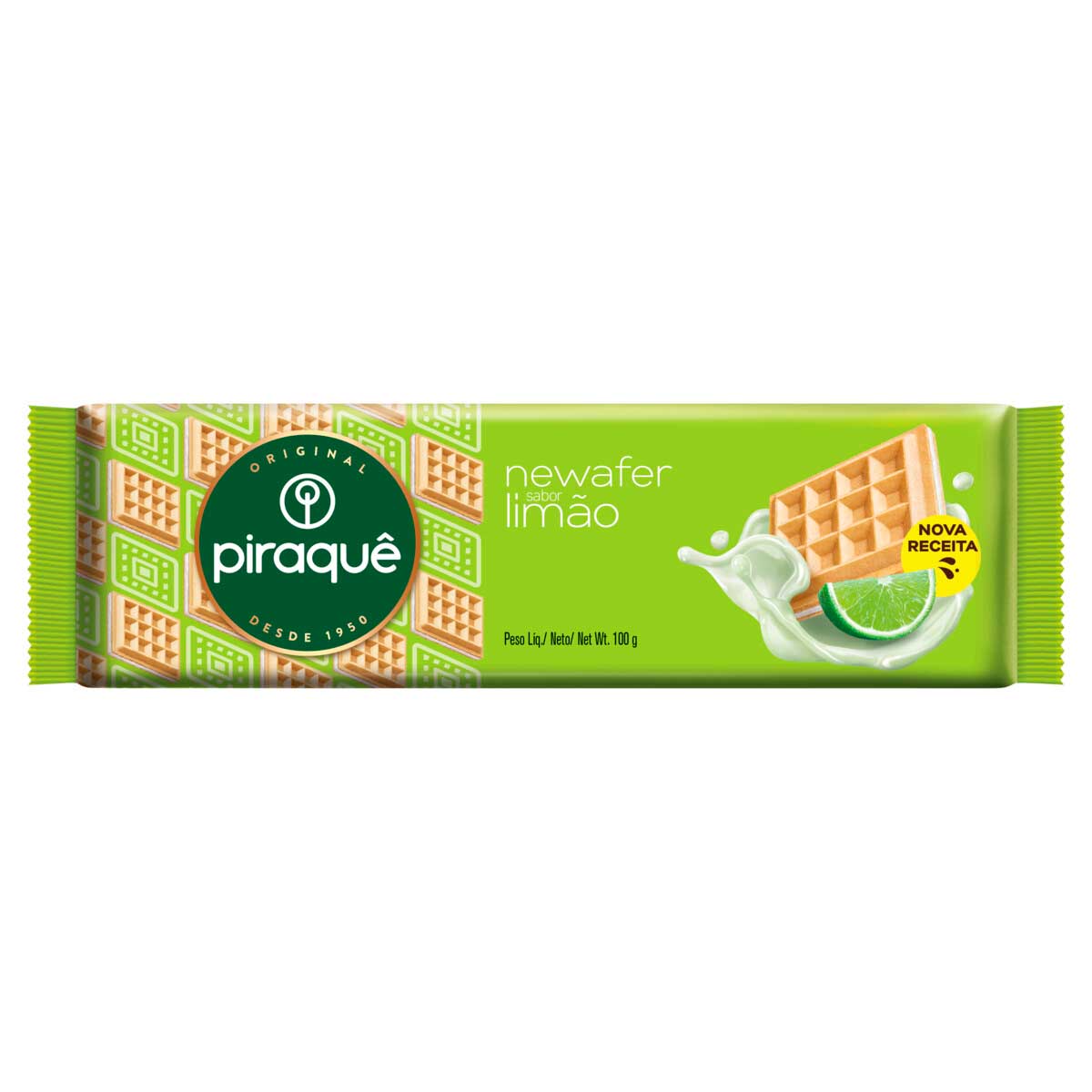 Biscoito Wafer Recheio Limão Piraquê Newafer 100g