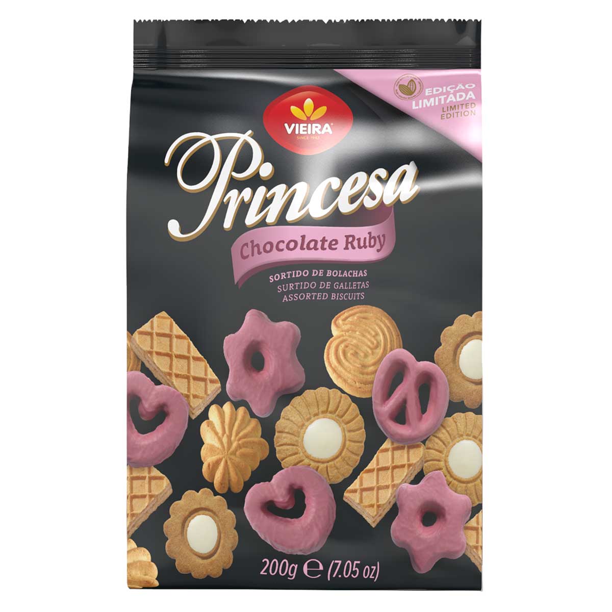 Biscoitos Sortidos Princesa Chocolate Ruby 200g