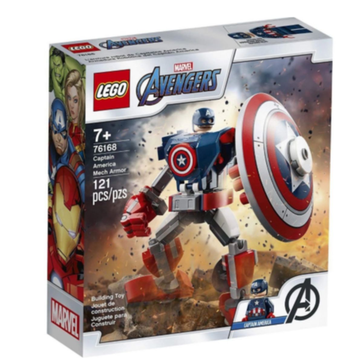 Boneco Avangers Armadura Robô Do Capitão America Lego