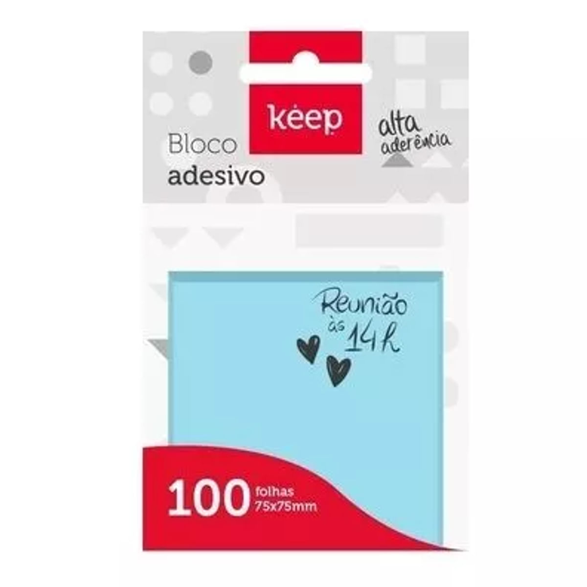 Bloco Adesivo Multilaser Azul 100 Folhas