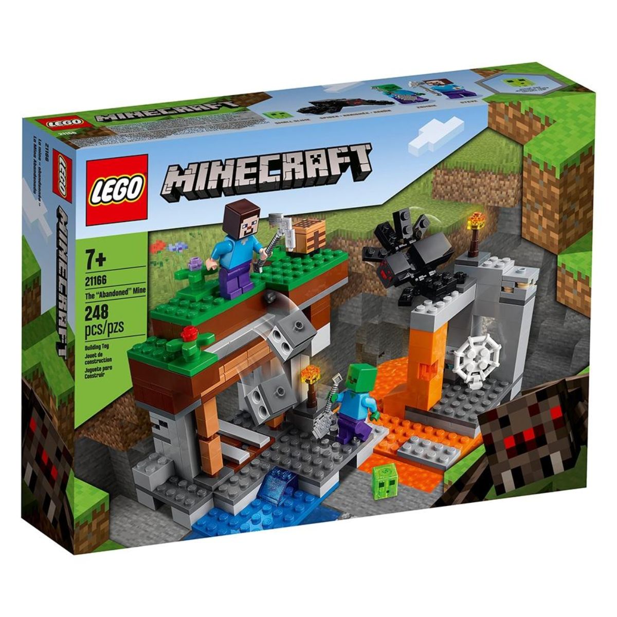 Bloco de Montar Lego Minecraft A Mina Abandonada 248 Peças 21166