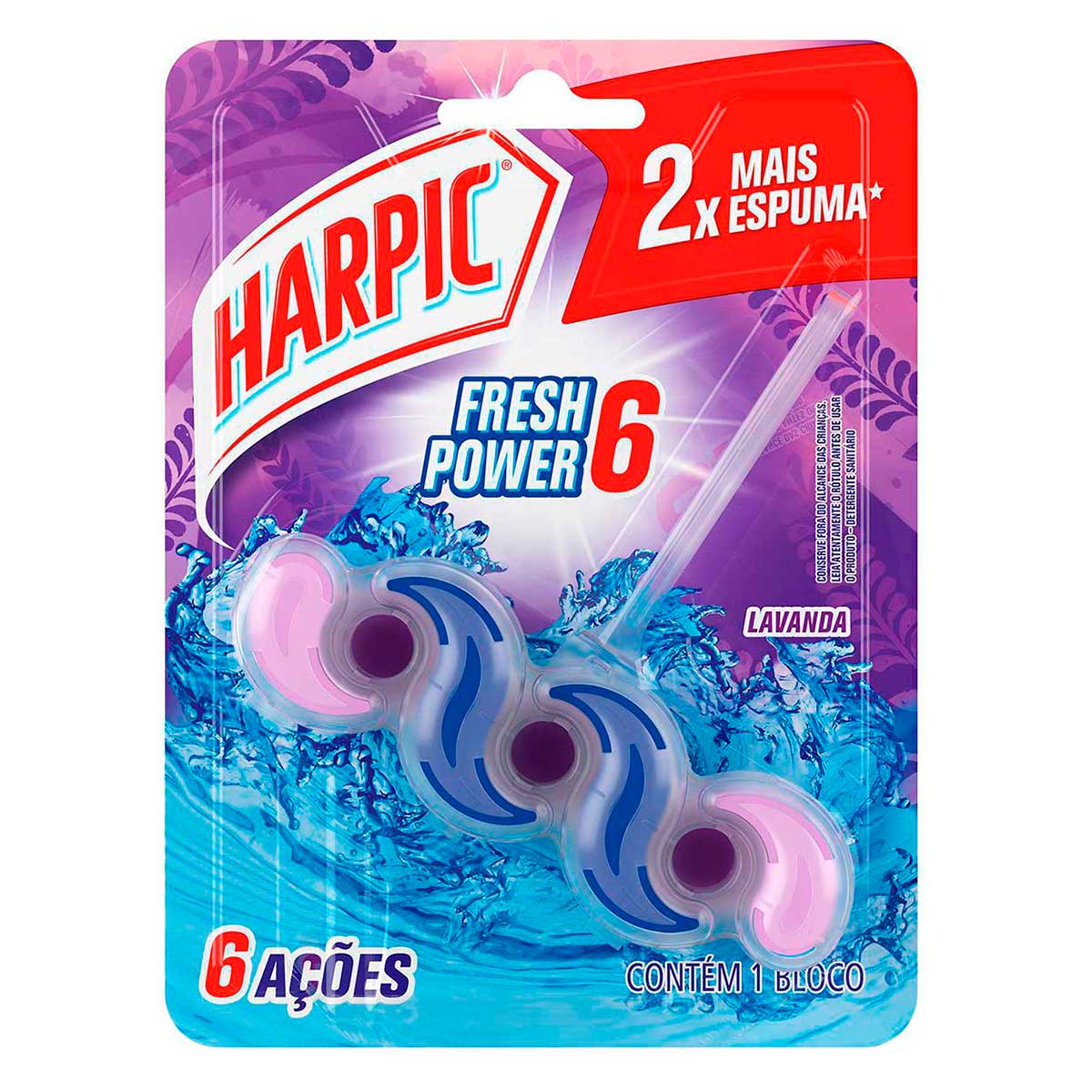 Bloco Sanitário Harpic Fresh Power 6 Lavanda