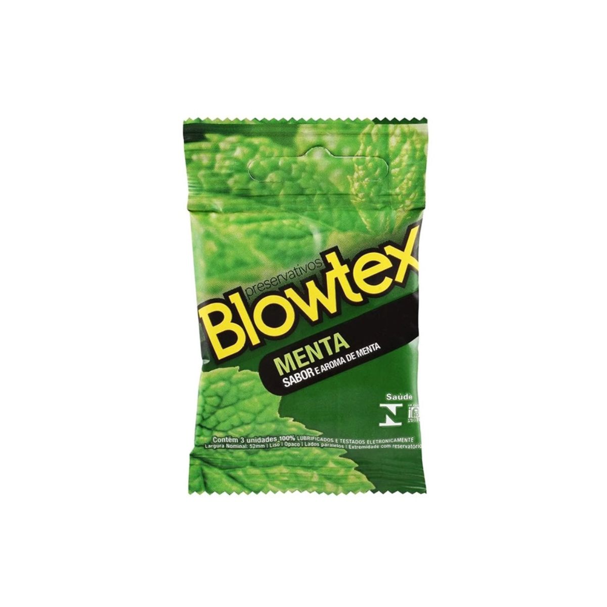 Preservativo Blowtex de menta com 3 unidades