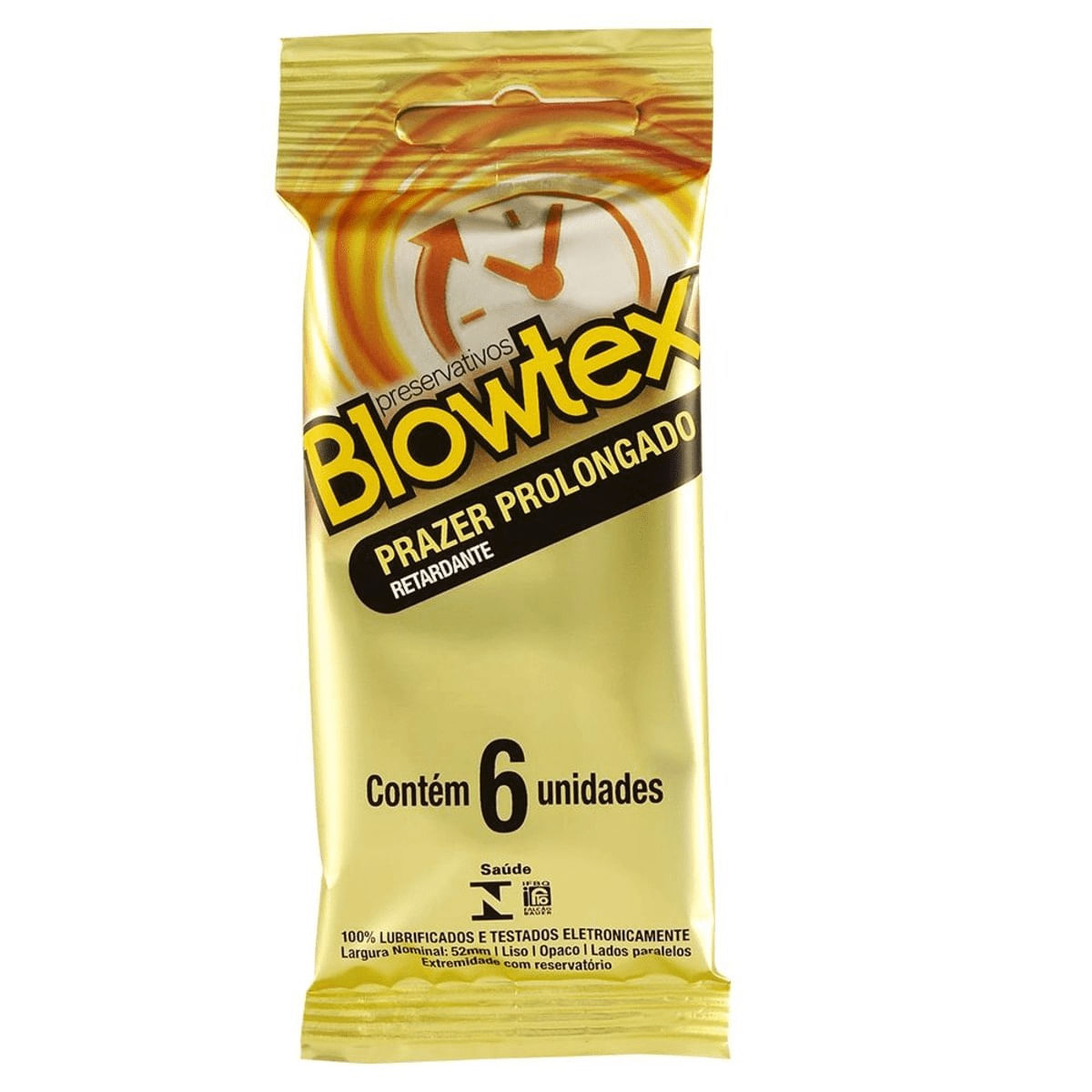 Preservativo Masculino Prazer Prolongado Blowtex com 6 unidades