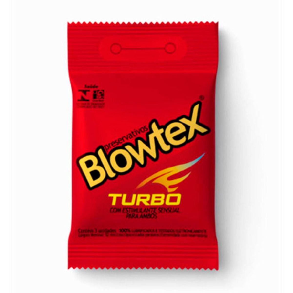 Preservativo Blowtex Turbo Com 3 Unidades