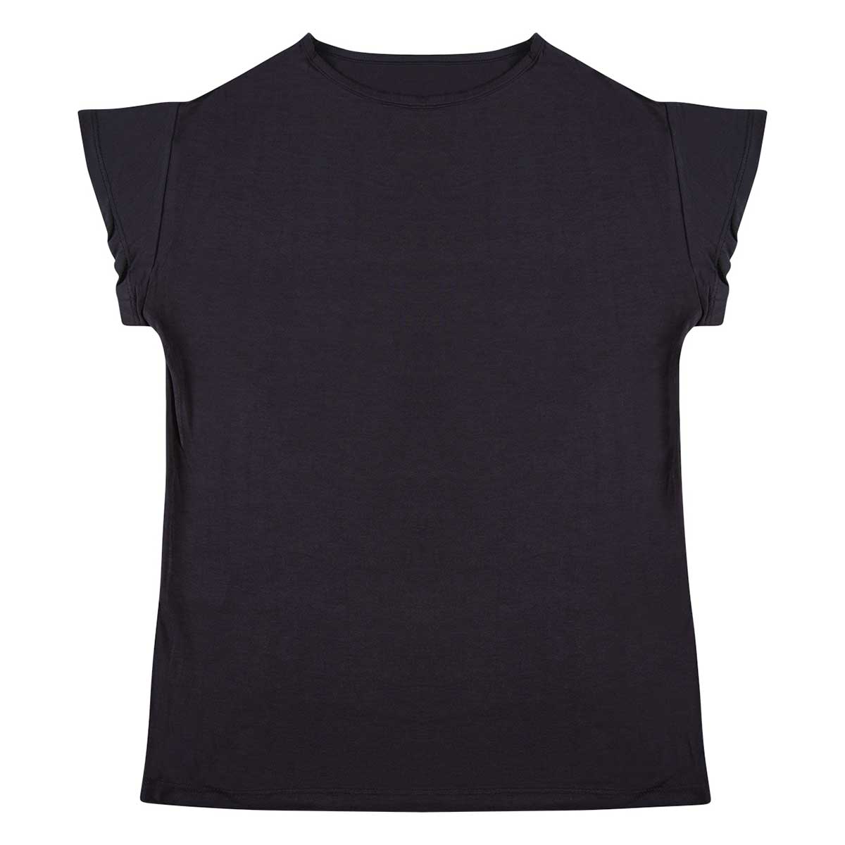 Blusa Feminina Em Viscose Folha By Hering Preto G