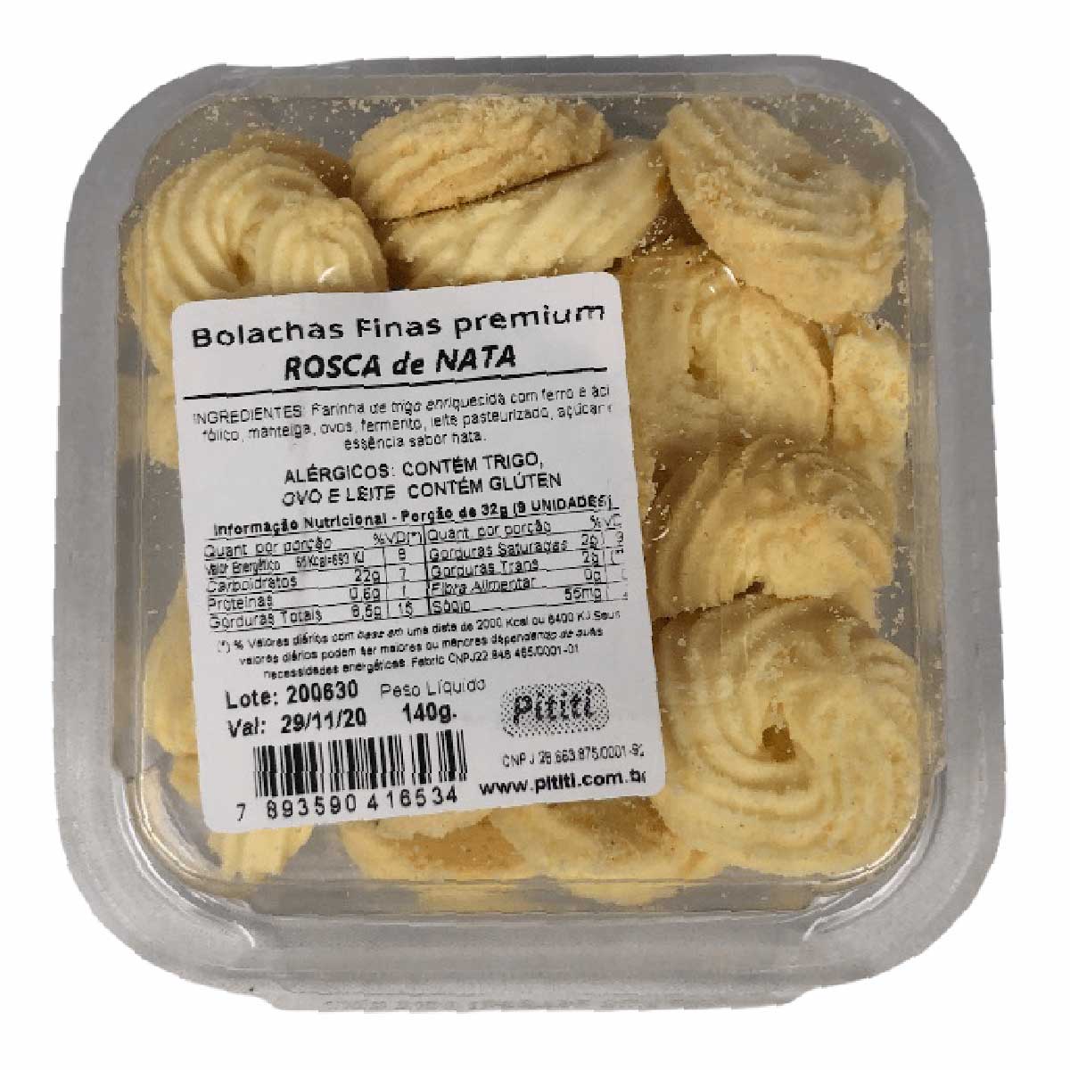 Bolacha Rosca de Nata Pititi 140 g