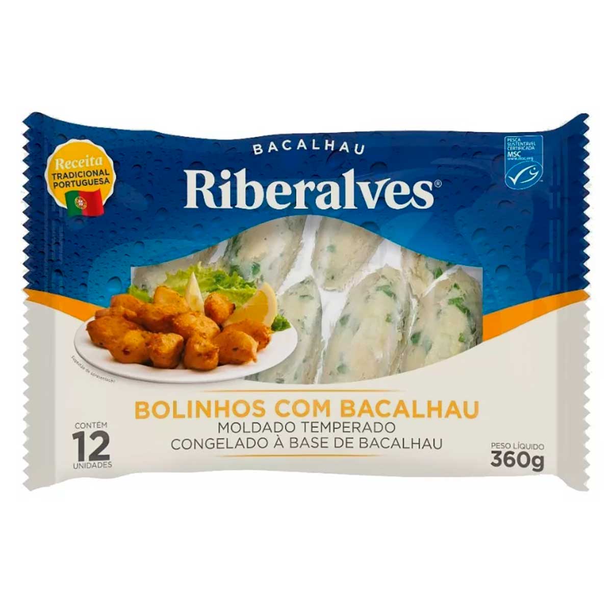 Bolinho de Bacalhau Congelado Riberalves 360 g