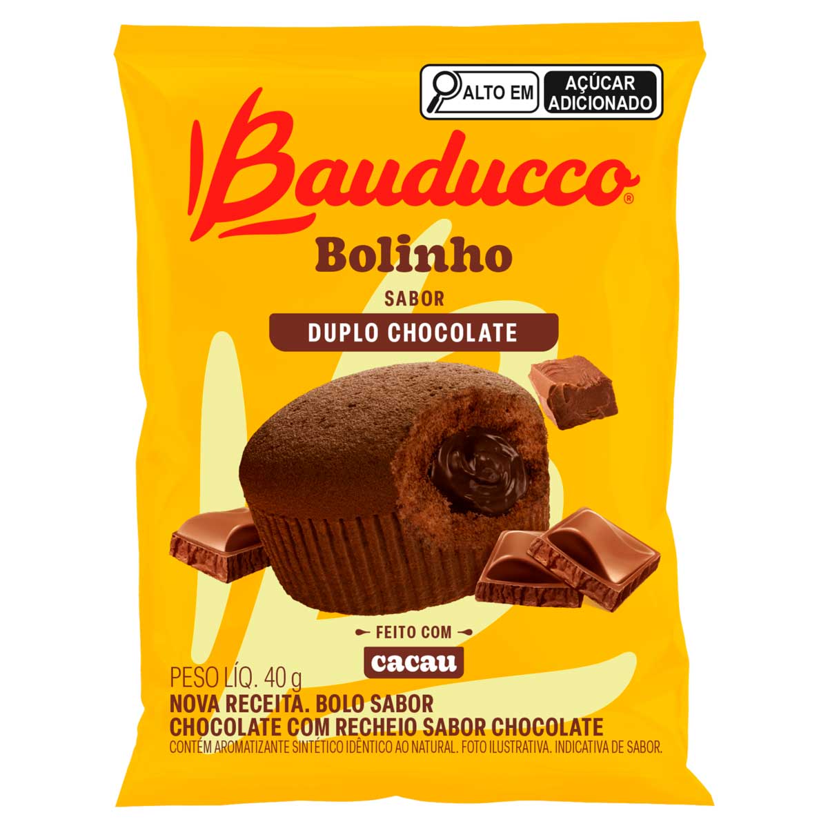 Bolinho Duplo Chocolate Bauducco 40g