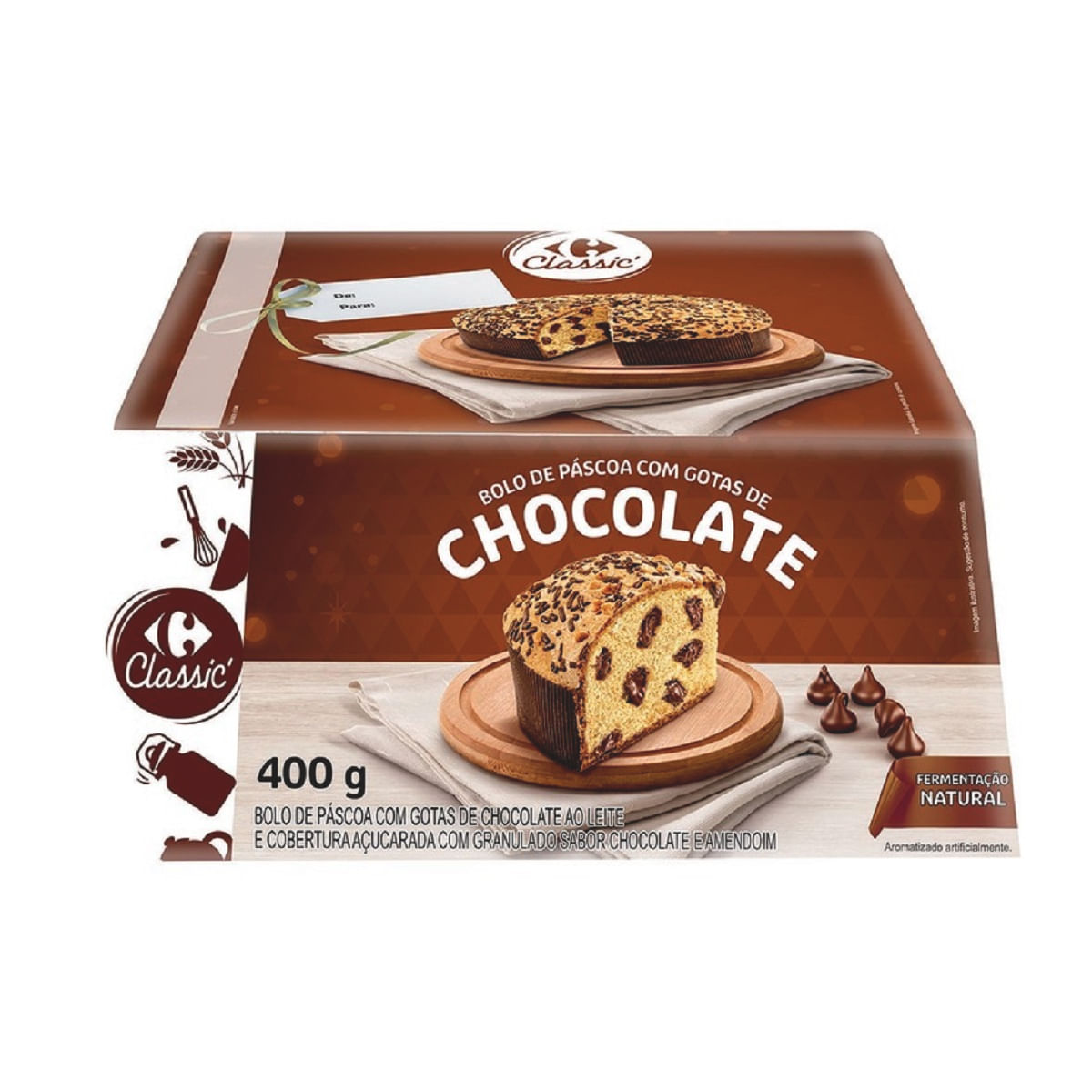 Bolo de Páscoa Gotas de Chocolate Carrefour Classic 400 g