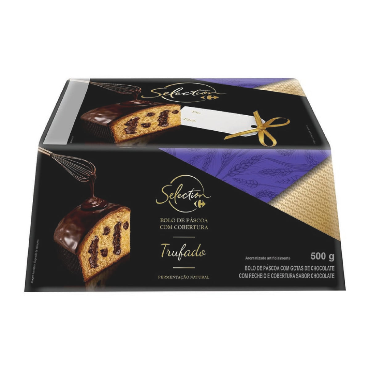 Bolo de Páscoa Gotas de Chocolate Trufado Carrefour Select 500 g