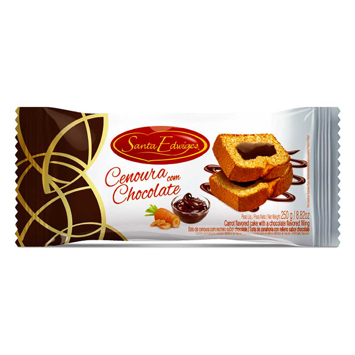 Bolo de Cenoura com Chocolate Santa Edwiges 250 g