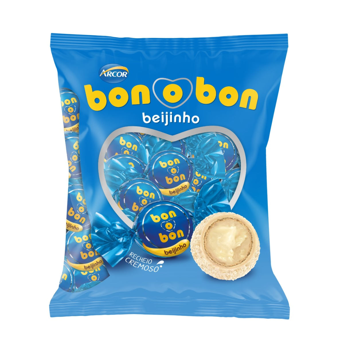 Bombom de Chocolate Branco Beijinho Arcor Bonobon 750 g