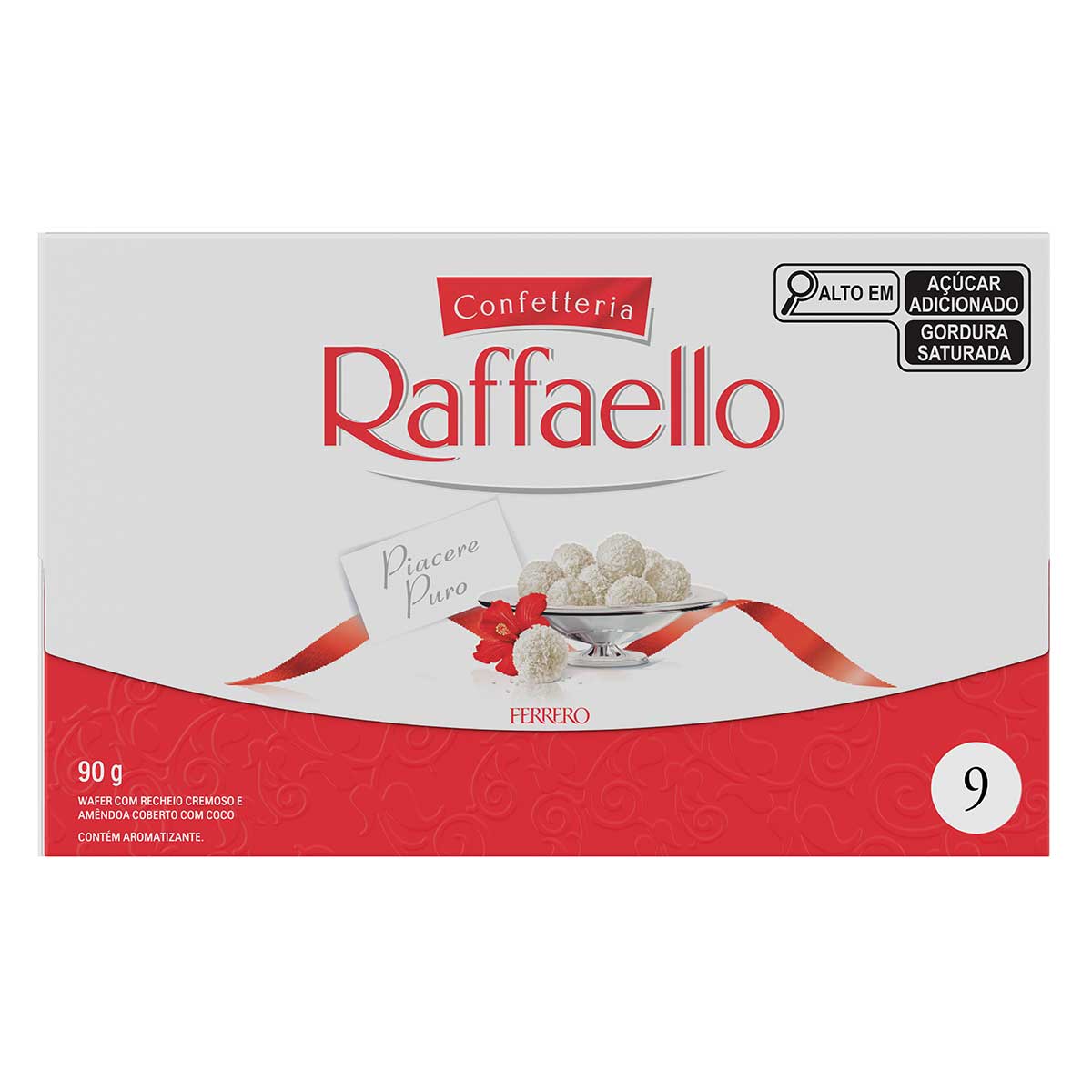 Bombom de Amêndoa Recheado Raffaello 90g 9 Unidades