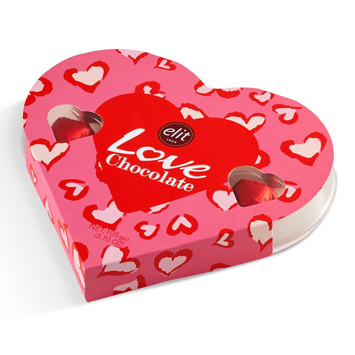 Bombom de Chocolate Love Pink Elit 105g