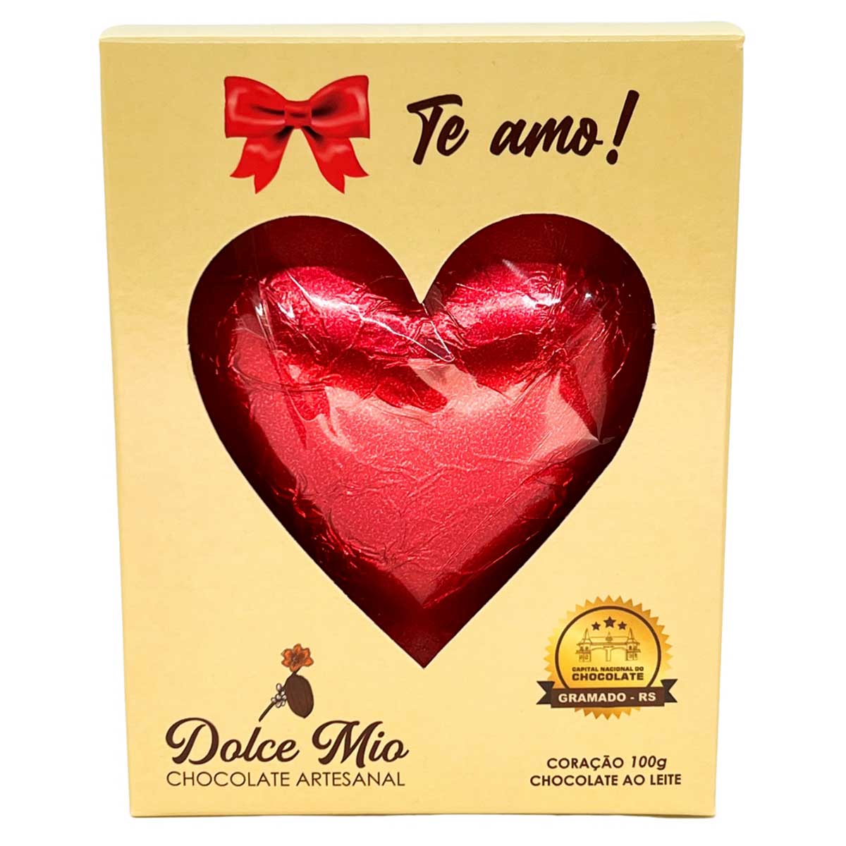 Coração de Chocolate ao Leite Dolce Mio 100g