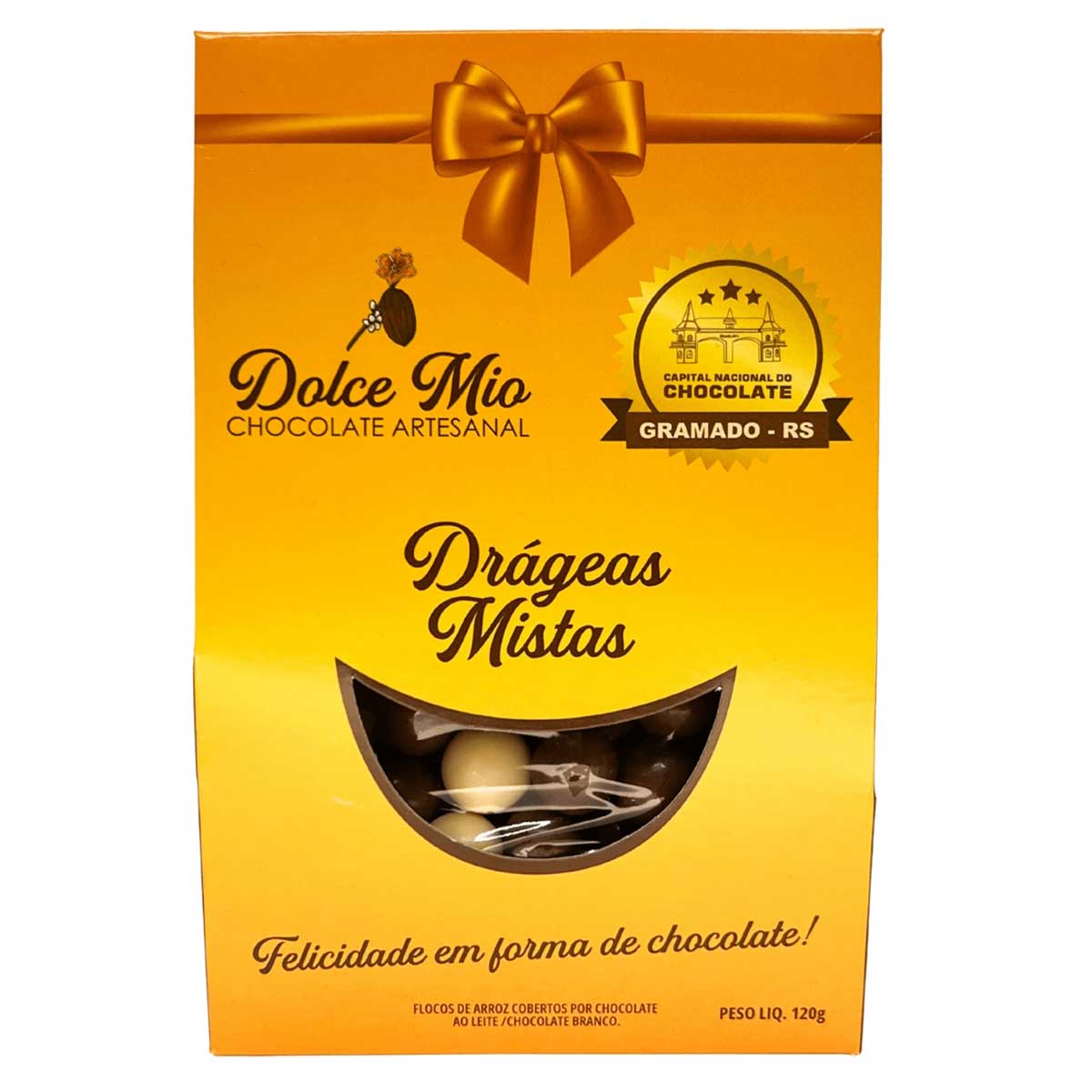 Drágeas Mistas de Chocolate Dolce Mio Presente 120g