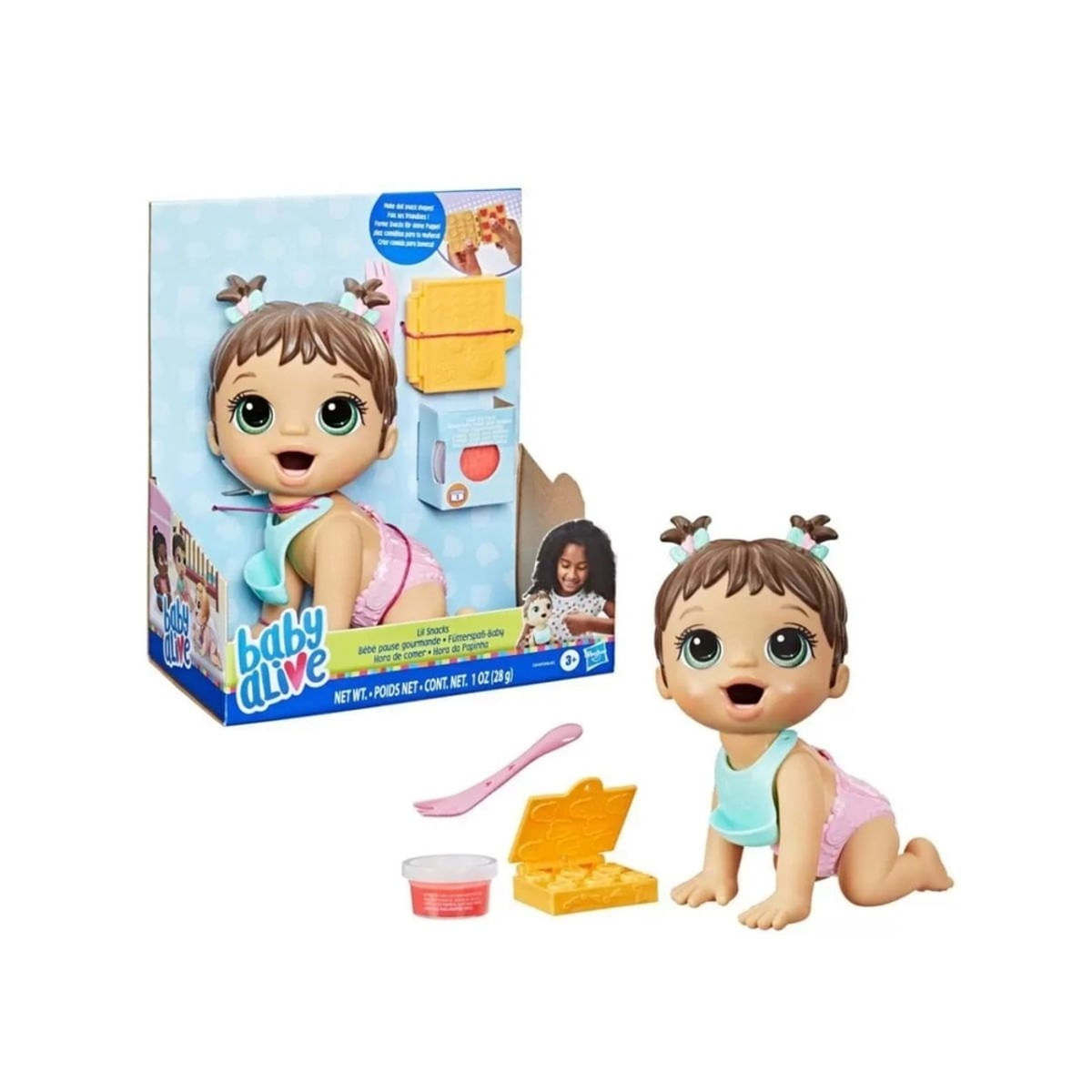 Boneca Baby Alive Hora da Papinha Morena 3 Hasbro F2618