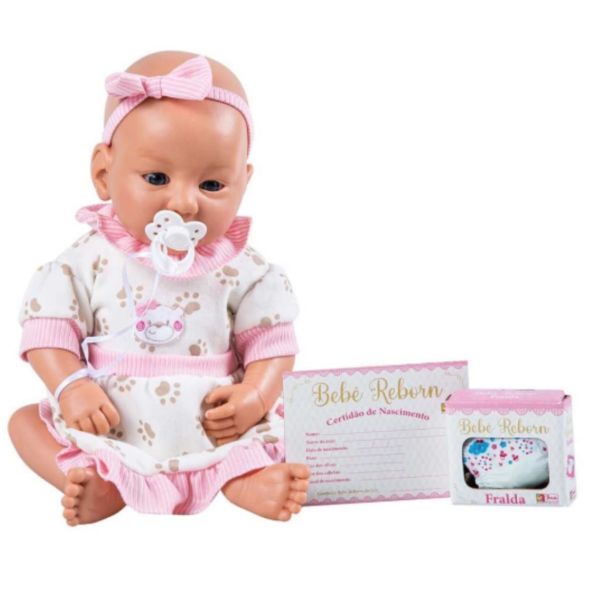 Boneca Bebê Reborn Menina 2031 Brink Model