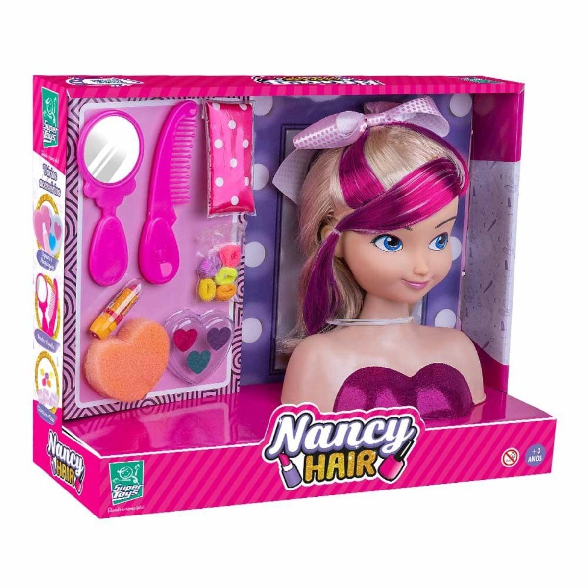 Boneca de Pentear e Maquiar Nancy Hair Super Toys