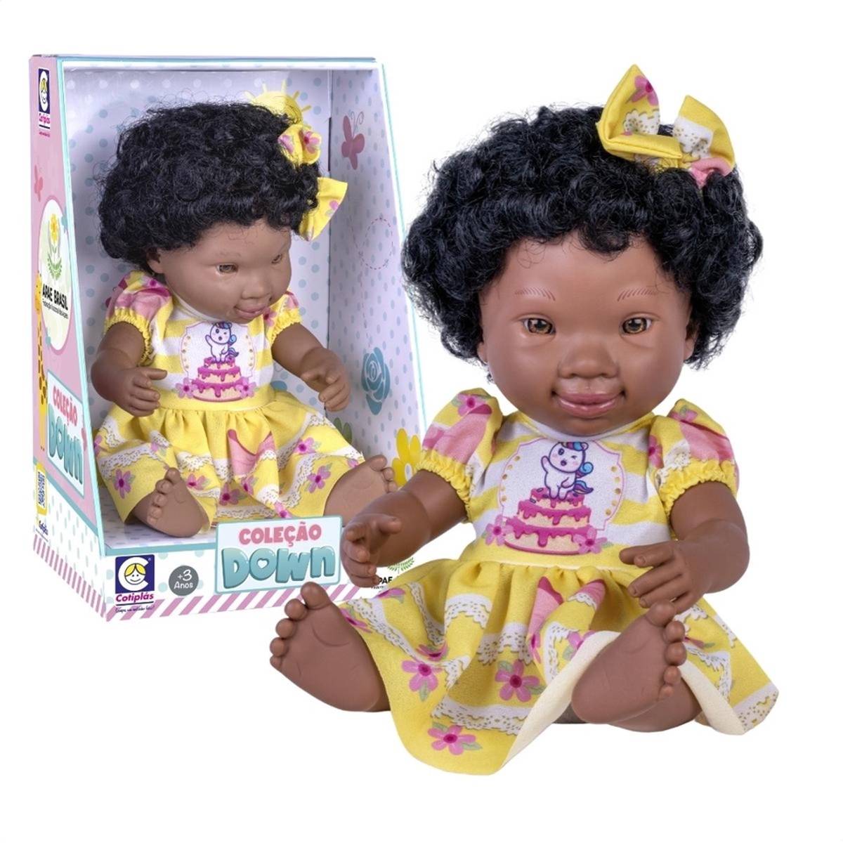 Boneca Coleção Down Negra Cotiplas