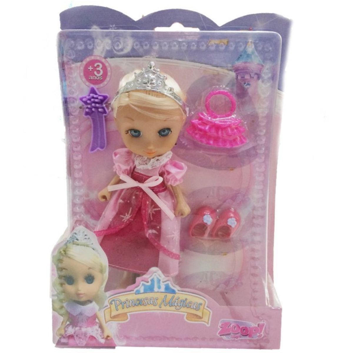 Boneca Mini Princesas Mágicas Zoop Toys 1 unidade