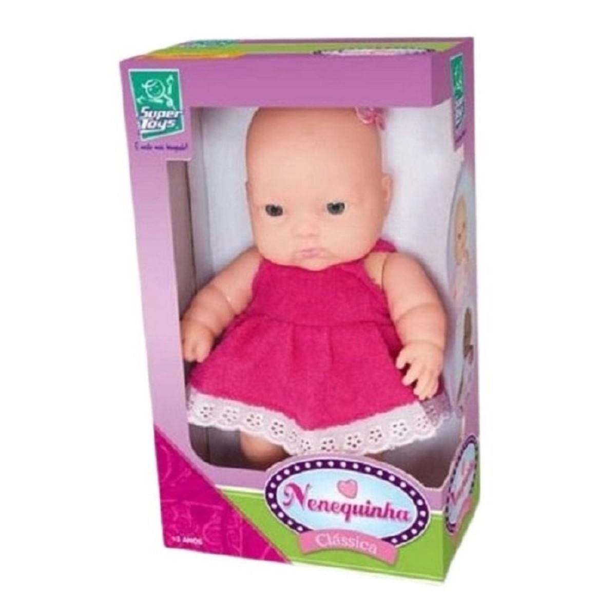 Boneca Nenequinha Branca Super Toys