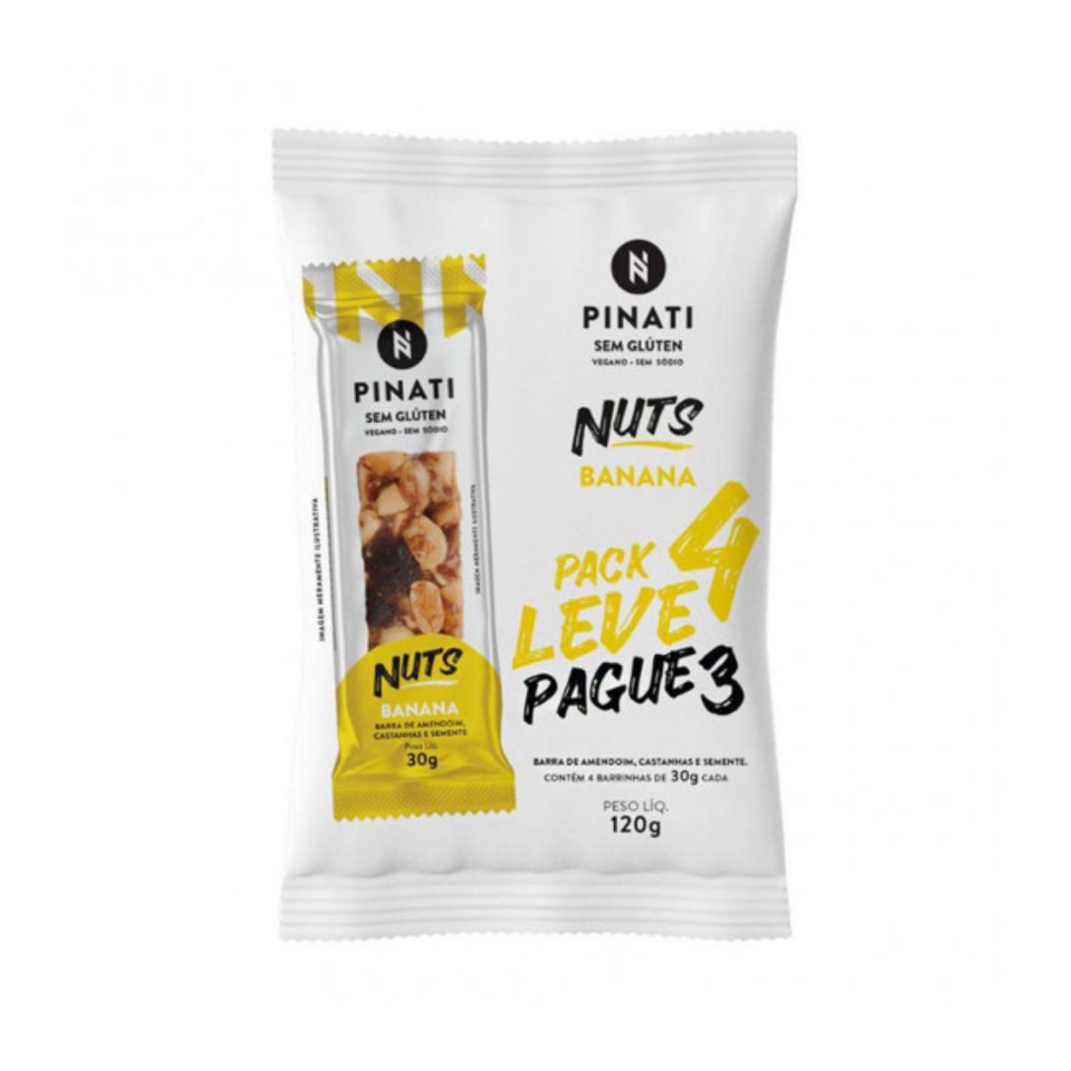 Barra de Nuts Pinati Banana 120 g