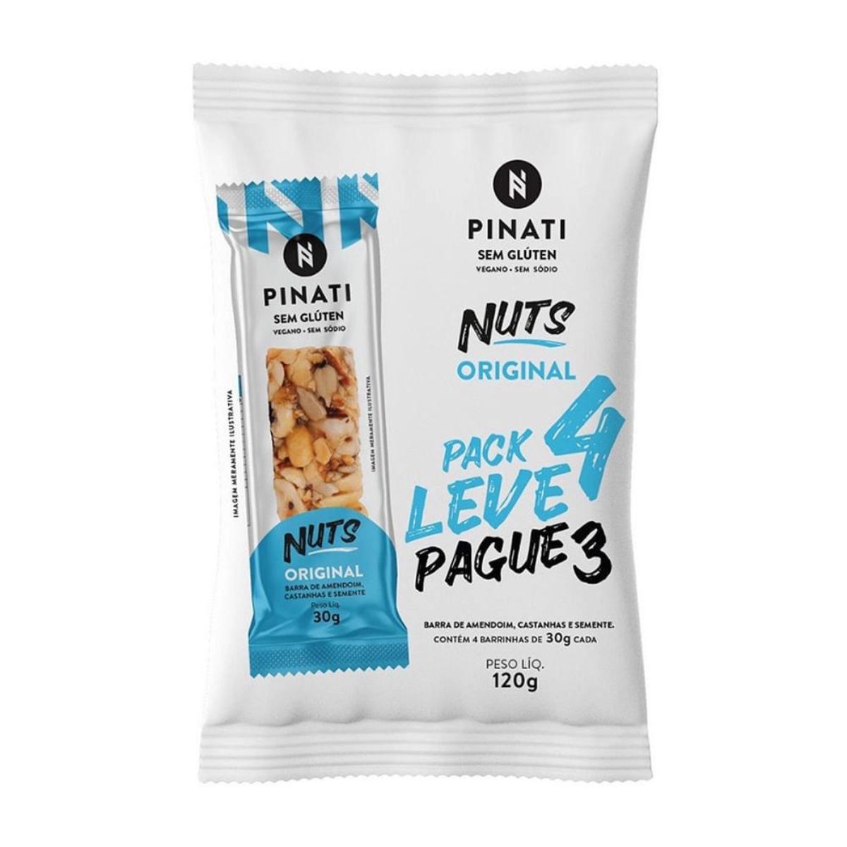 Barra Nuts Vegan Pinati Original 120 g