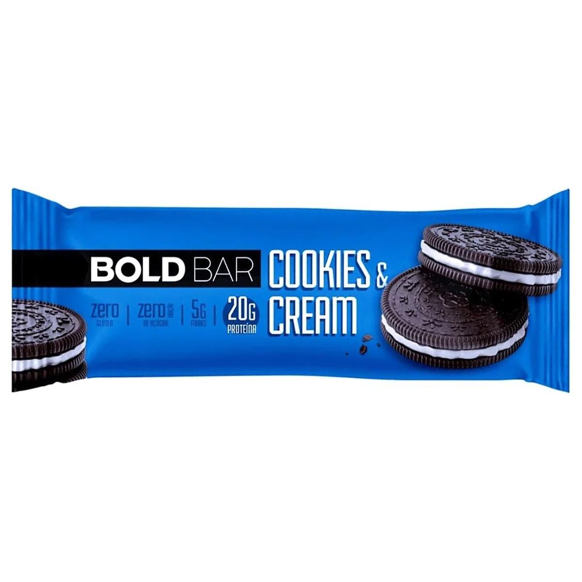 Barra Proteína Cookies Cream Bold 60 g