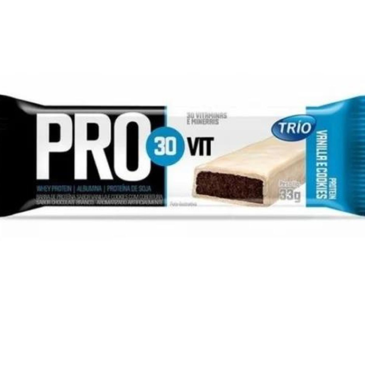 Barra de Proteína Para Atletas Vanilla Cookie Trio 33 g