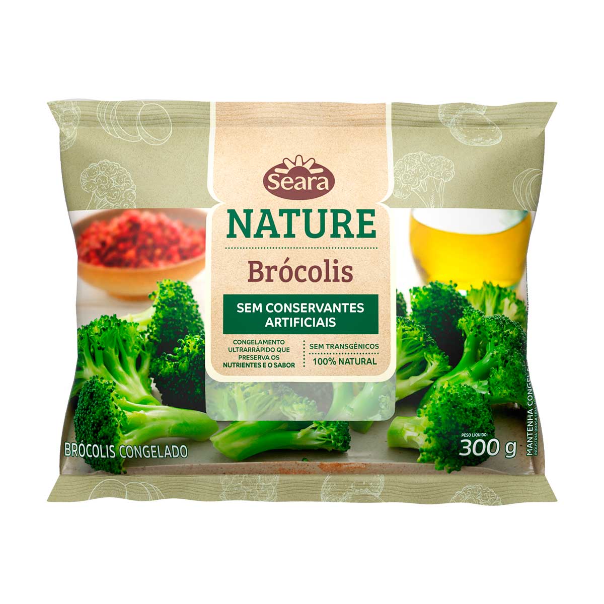 Brócolis florete congelado Seara Nature 300g