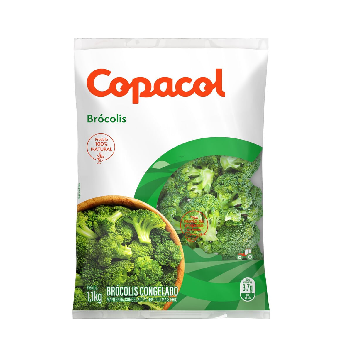 Brócolis Copacol Comum Congelado Pacote 1,1 kg