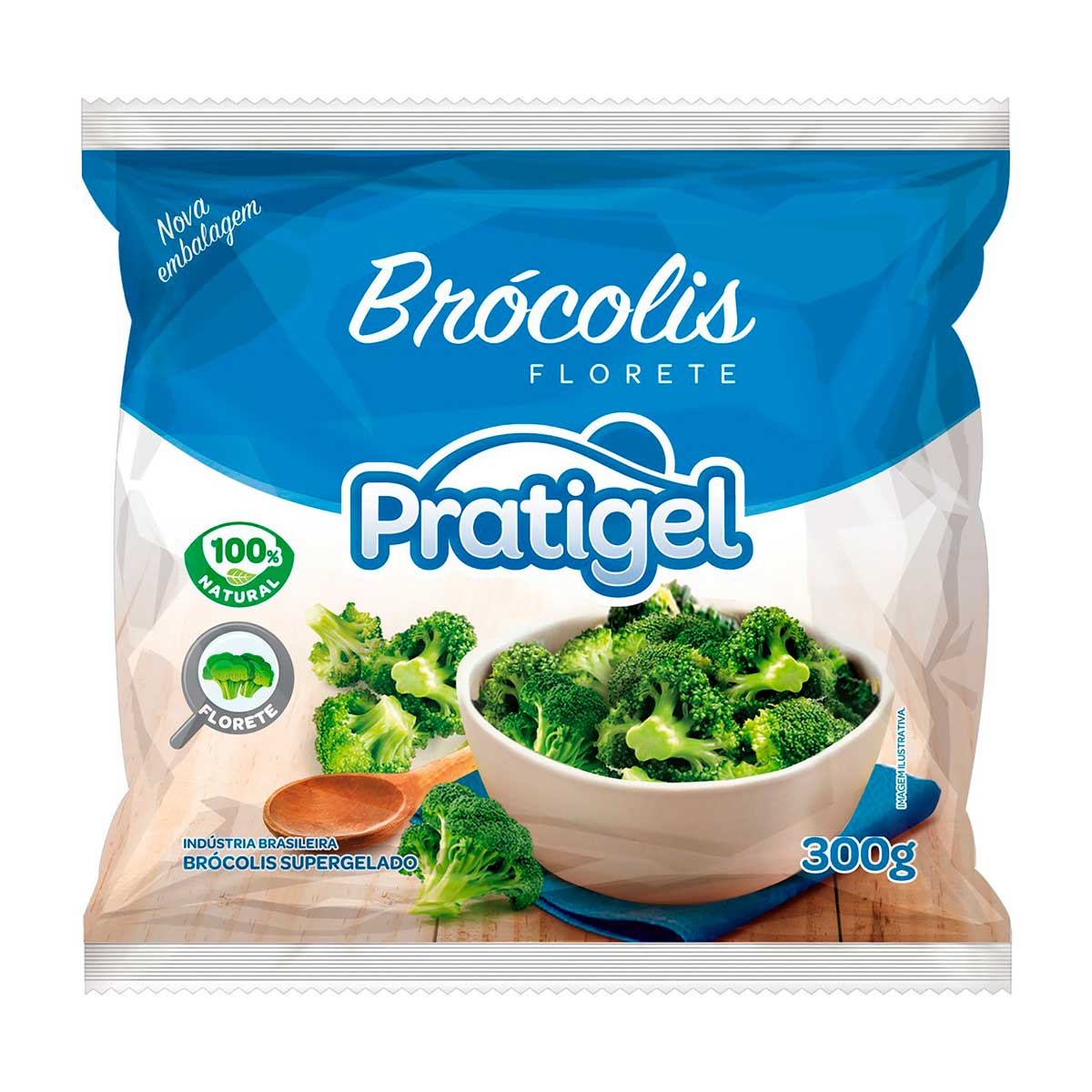 Brócolis Florete Supergelado Pratigel 300 g