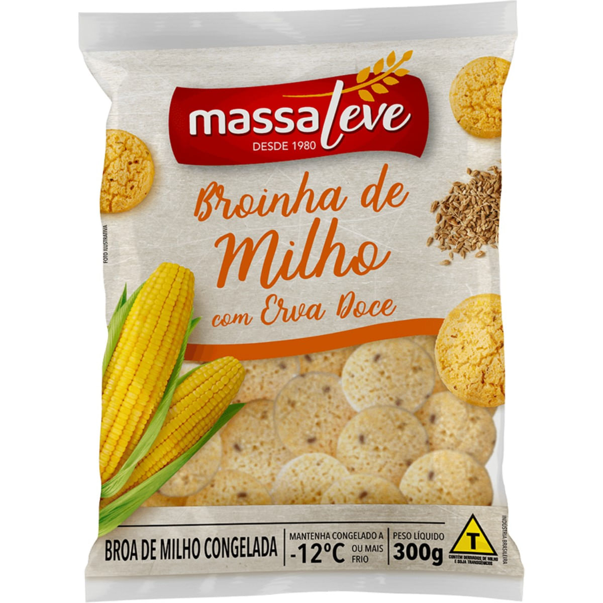 Broinha de Milho Congelada Massa Leve 300 g