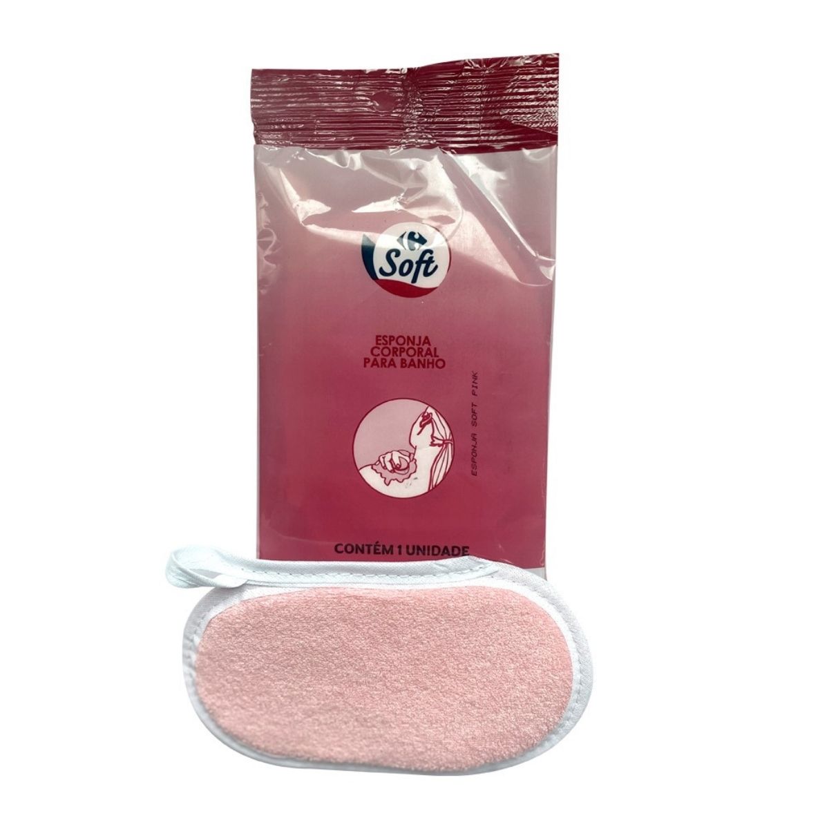 Esponja Corprotal para Banho Carrefour Soft Pink 1 unidade