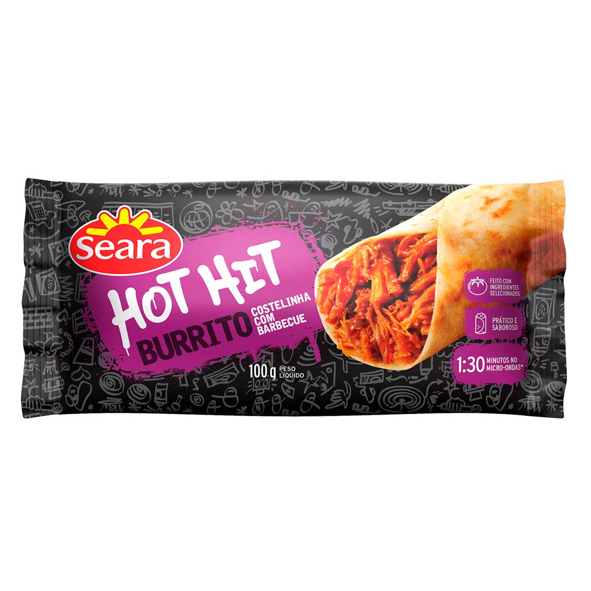 Burrito hot hit de costela com barbecue Seara 100g