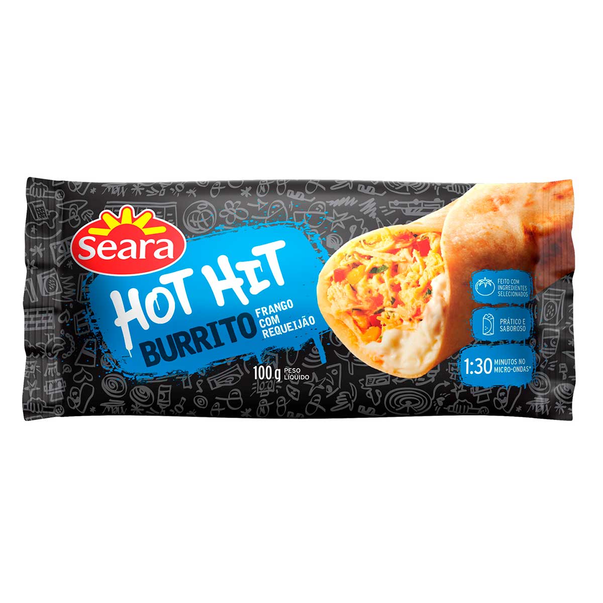 Burrito hot hit de frango com requeijão Seara 100g