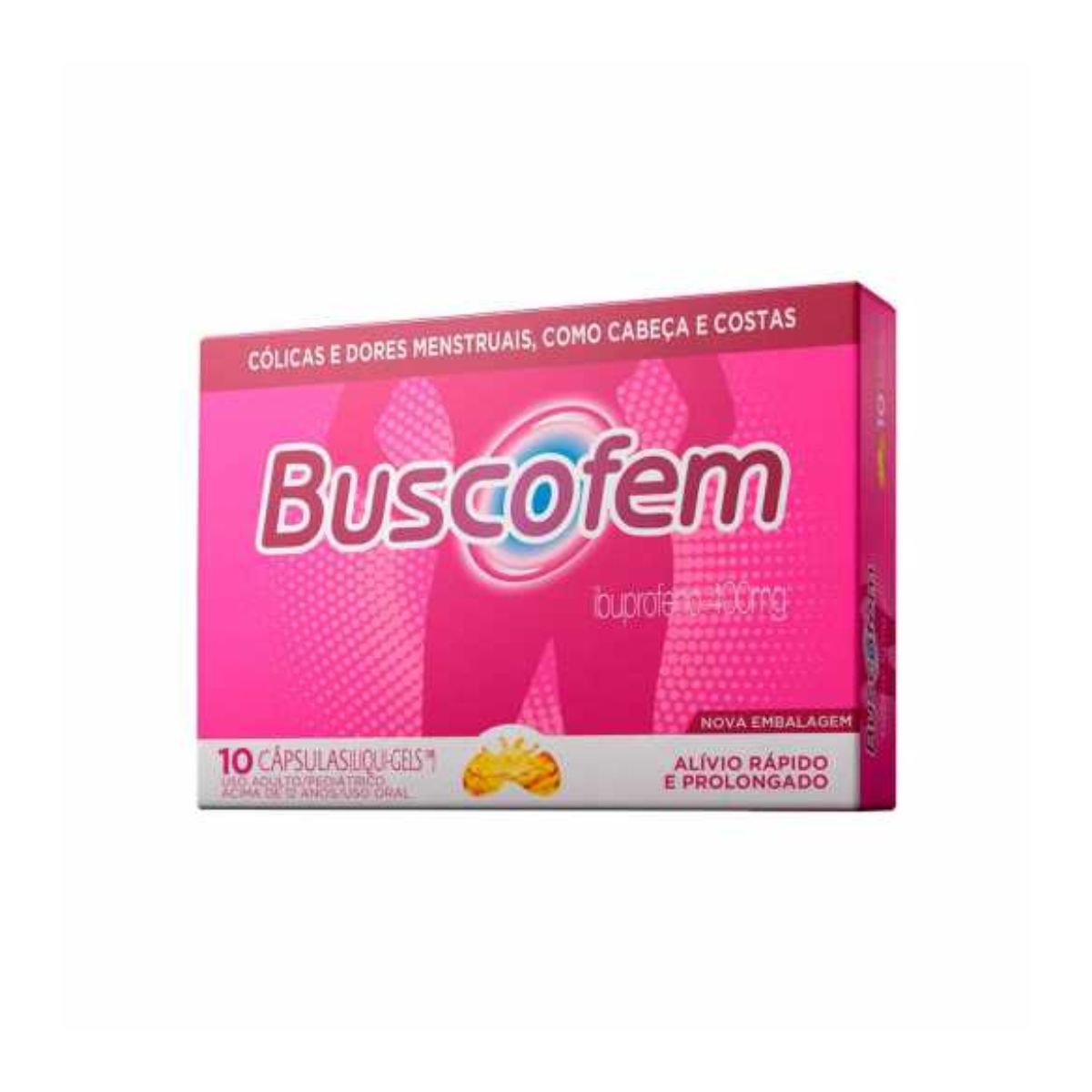 Buscofem gel 400 mg com 10 Cápsulas