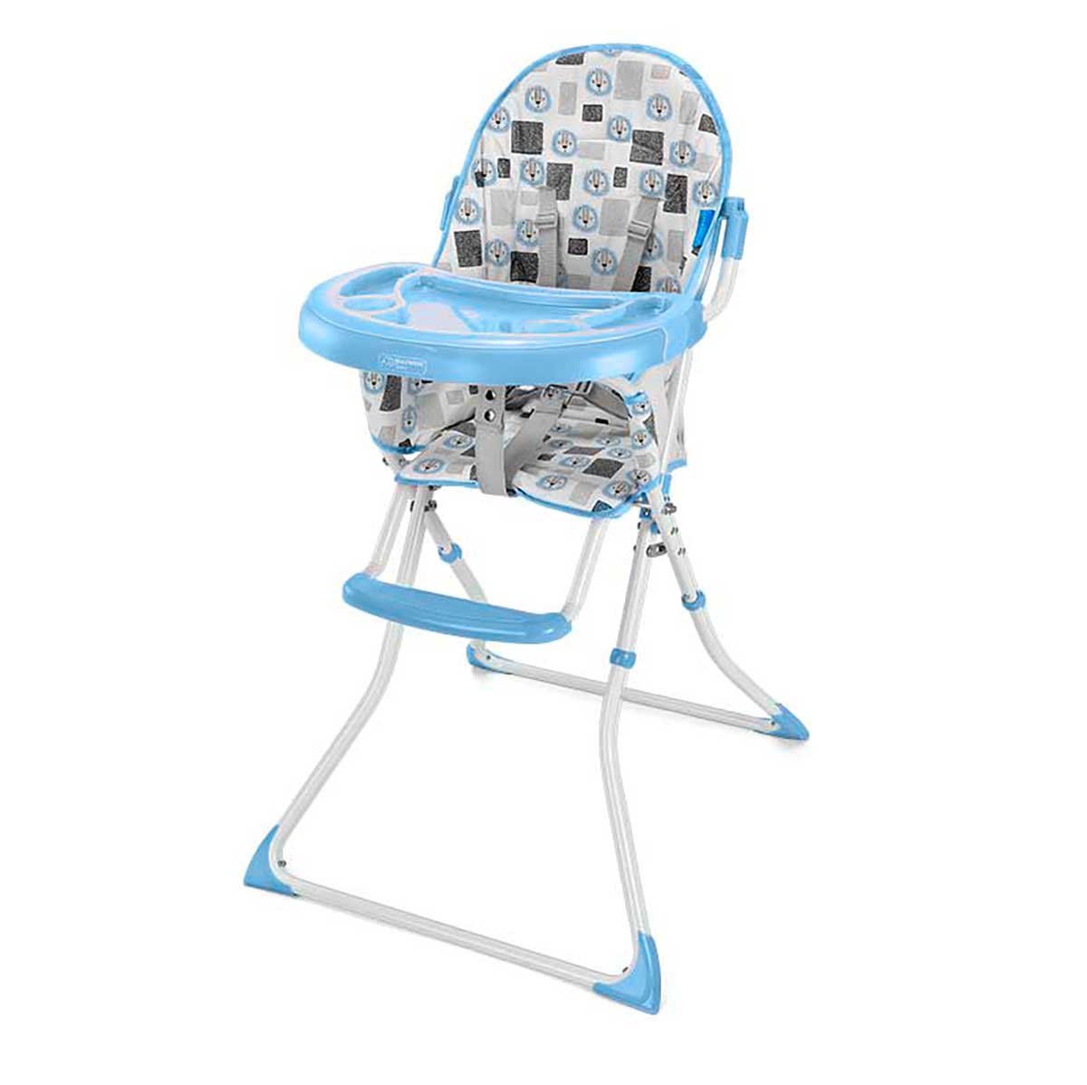 Cadeira Alta de Alimentação Multikids Baby Leãozinho BB609 Azul Suporta até 15kg